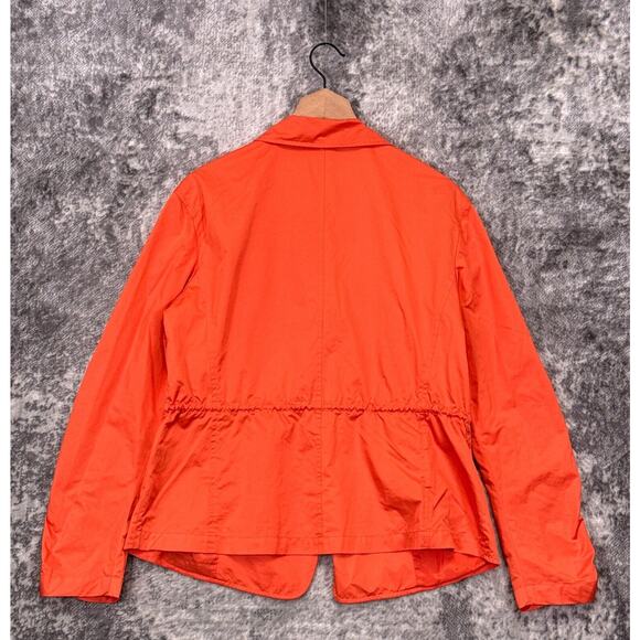 Lafayette 148 Jacket 12 Womens Orange Nylon Ruched Sleeve Blazer - Picture 3 of 8